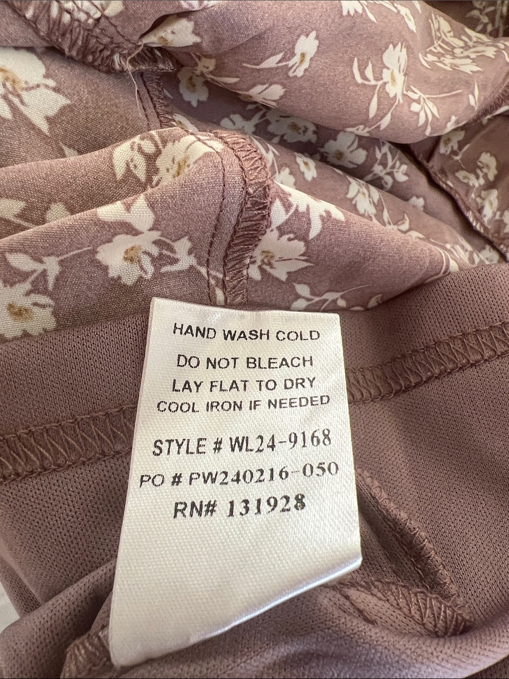 Wishlist Mauve Floral Midi Dress with White Print - Picture 6 of 6